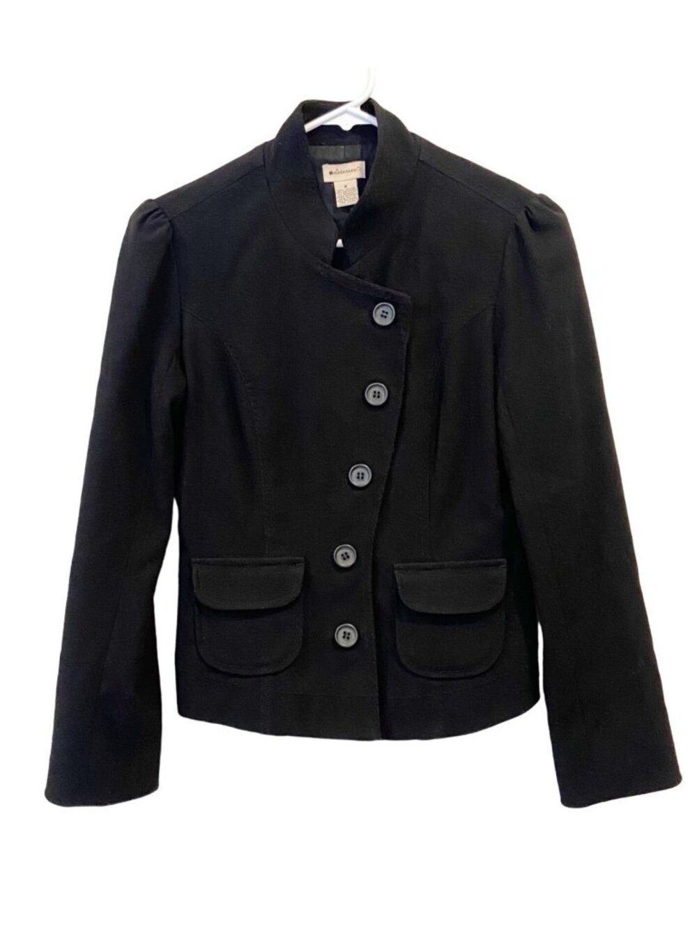 Elevenses Black Jacket With Ruching In Back Size 4